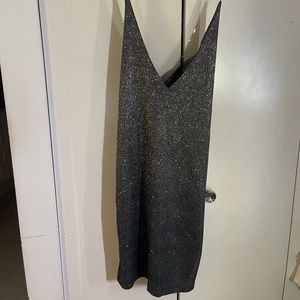 Charcoal grey glitter dress